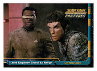 Chief Engineer Geordi La Forge (Trading Card) Star Trek The Next Generation - Profiles - 2000 Skybox # 42 - Mint