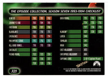 Load image into Gallery viewer, Checklist (Trading Card) Star Trek The Next Generation - Season Seven - 1999 Skybox # 721 - Mint
