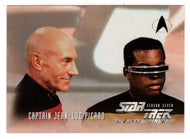 Lieutenant Geordi LaForge - Capt. Jean-Luc Picard (Trading Card) Star Trek The Next Generation - Season Seven - 1999 Skybox # 728 - Mint