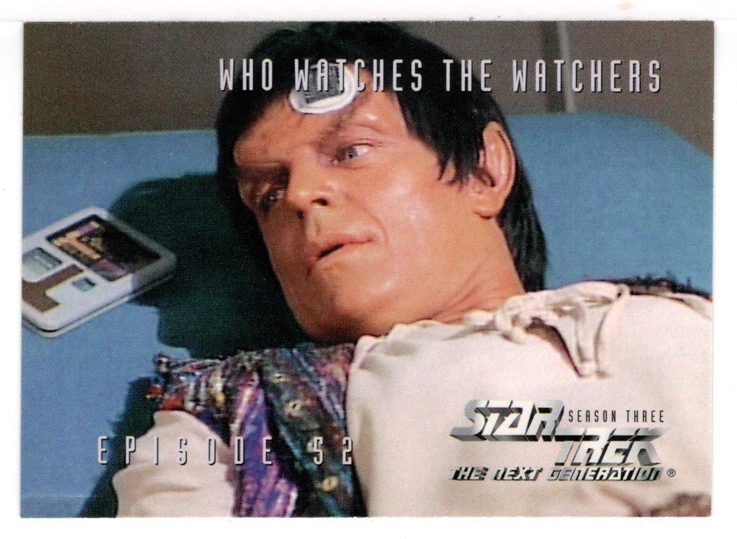 Who Watches the Watchers - Episode 52 (Trading Card) Star Trek The Next Generation - Season Three - 1995 Skybox # 242 - Mint