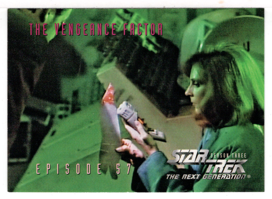 The Vengeance Factor - Episode 57 (Trading Card) Star Trek The Next Generation - Season Three - 1995 Skybox # 256 - Mint