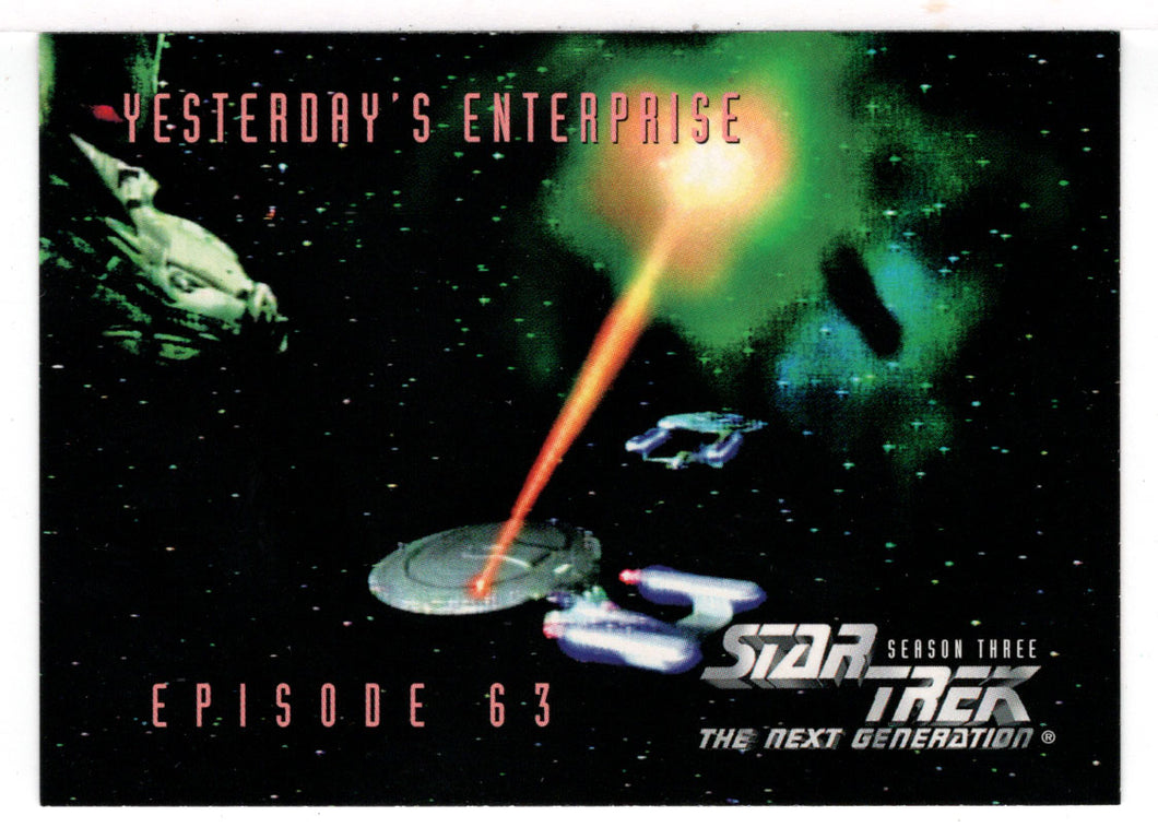 Yesterday's Enterprise - Episode 63 (Trading Card) Star Trek The Next Generation - Season Three - 1995 Skybox # 276 - Mint