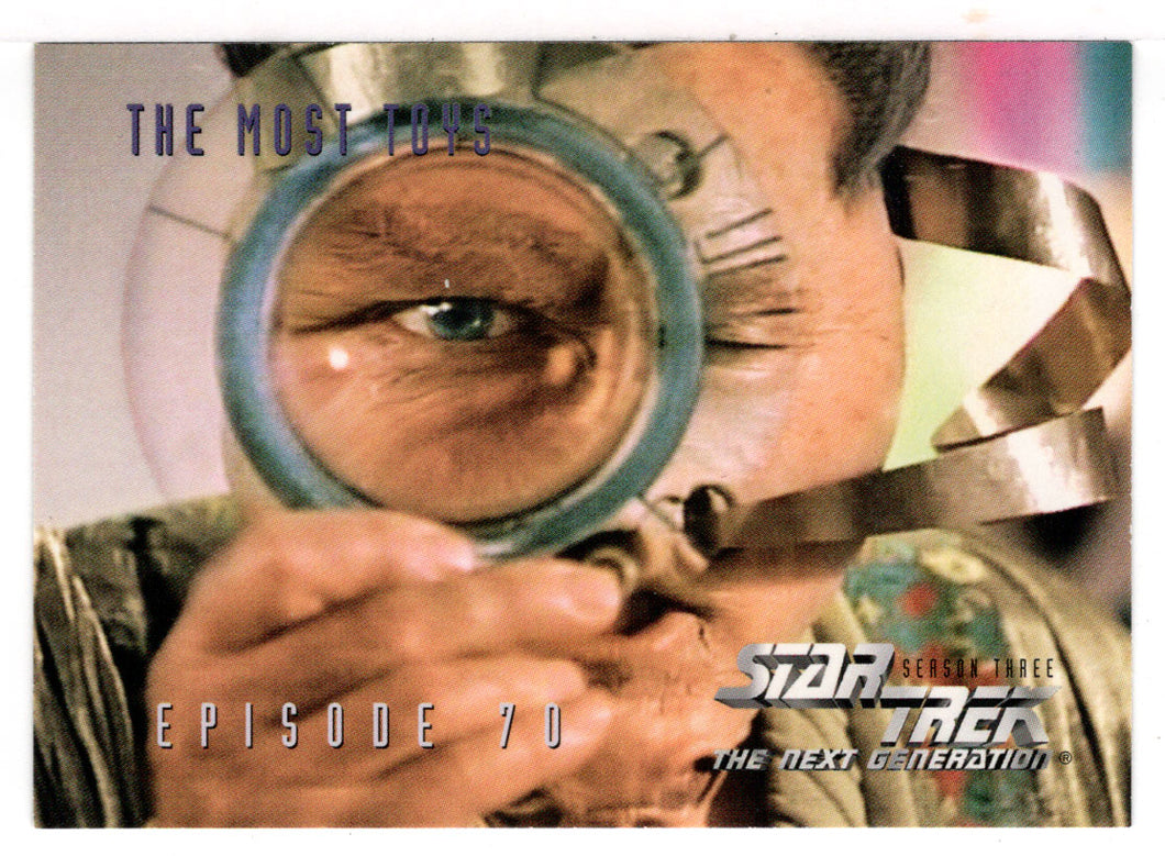 The Most Toys - Episode 70 (Trading Card) Star Trek The Next Generation - Season Three - 1995 Skybox # 296 - Mint