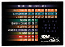 Load image into Gallery viewer, Checklist A (Trading Card) Star Trek The Next Generation - Season Three - 1995 Skybox # 310 - Mint
