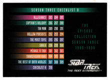 Load image into Gallery viewer, Checklist B (Trading Card) Star Trek The Next Generation - Season Three - 1995 Skybox # 311 - Mint
