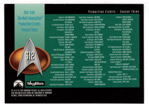 Production Credits (Trading Card) Star Trek The Next Generation - Season Three - 1995 Skybox # 312 - Mint