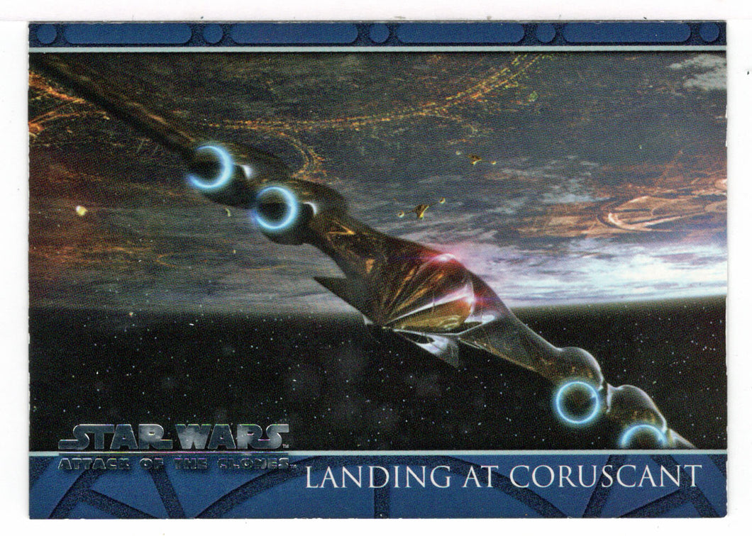 Landing at Coruscant - Star Wars - Attack of the Clones - 2002 Topps # 22 - Mint