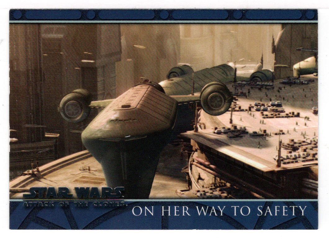 On Her Way to Safety - Star Wars - Attack of the Clones - 2002 Topps # 41 - Mint