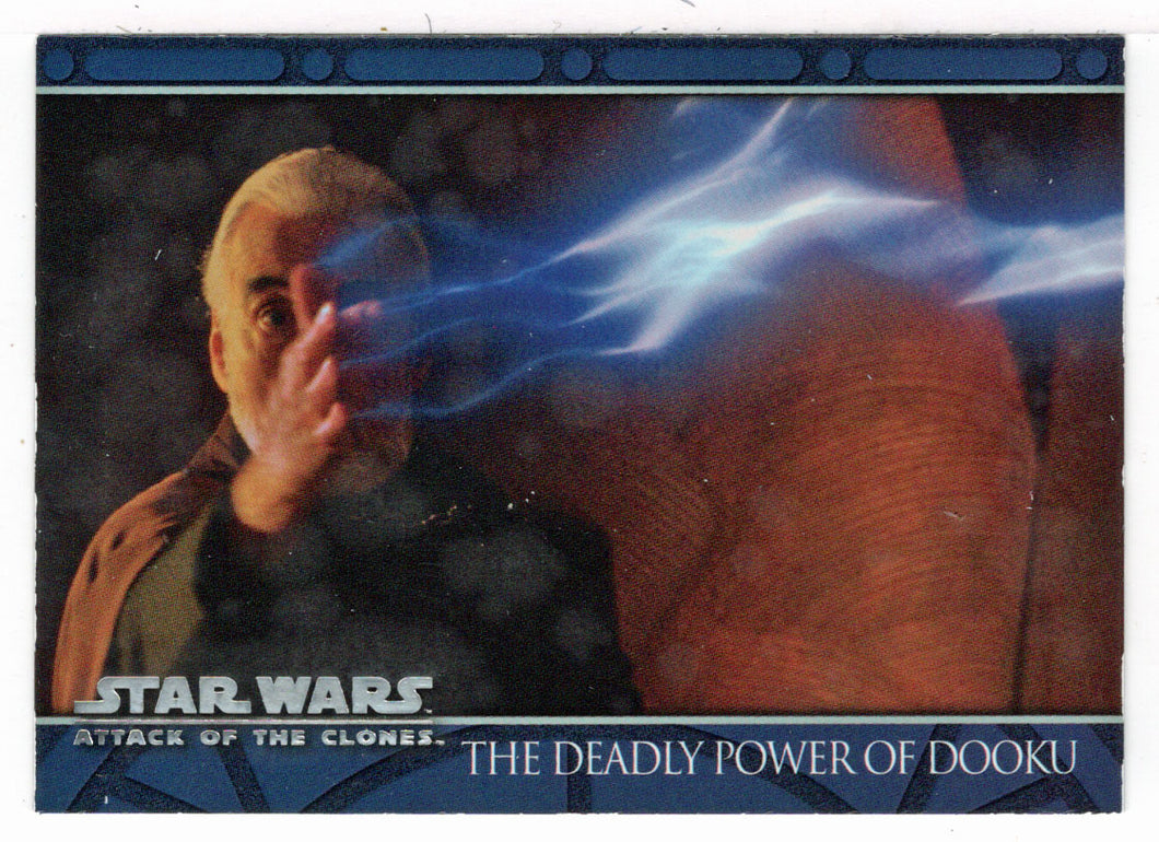 The Deadly Power of Dooku - Star Wars - Attack of the Clones - 2002 Topps # 85 - Mint