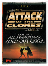 Load image into Gallery viewer, Space Battle - Star Wars - Attack of the Clones - 2002 Topps Panoramic Fold-Outs # 5 - Mint
