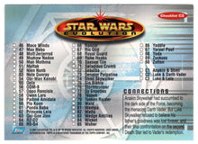 Load image into Gallery viewer, Checklist # 2 - Luke Skywalker &amp; Darth Vader (Trading Card) Star Wars Evolution - 2001 Topps # C2 - Mint
