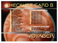 Checklist Card B (Trading Card) Star Trek Voyager - Season One - Series One - 1995 Skybox # 98 - Mint