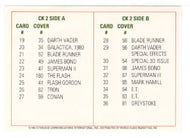 Checklist 2 (Trading Card) Starlog Science Fiction Universe - 1999 World Class Marketing # CK 2 - Mint