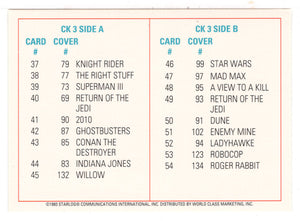 Checklist 3 (Trading Card) Starlog Science Fiction Universe - 1999 World Class Marketing # CK 3 - Mint