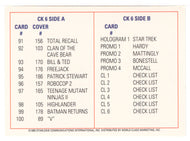 Checklist 6 (Trading Card) Starlog Science Fiction Universe - 1999 World Class Marketing # CK 6 - Mint