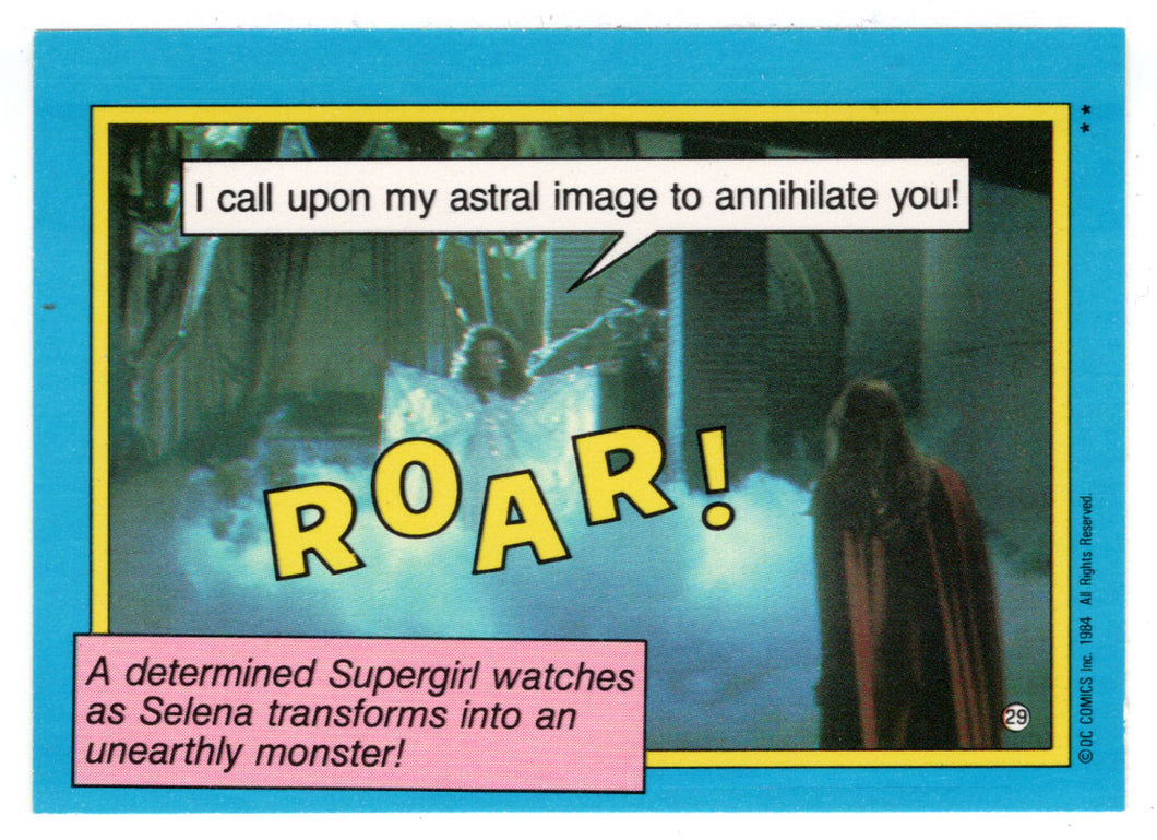 A Determined Supergirl (Trading Card) Supergirl - Topps Story Cards - 1984 Topps # 29 - Mint