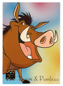 Timon & Pumbaa (Trading Card) The Lion King - 1995 Panini # 37 - Mint