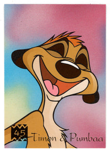 Timon & Pumbaa (Trading Card) The Lion King - 1995 Panini # 45 - Mint