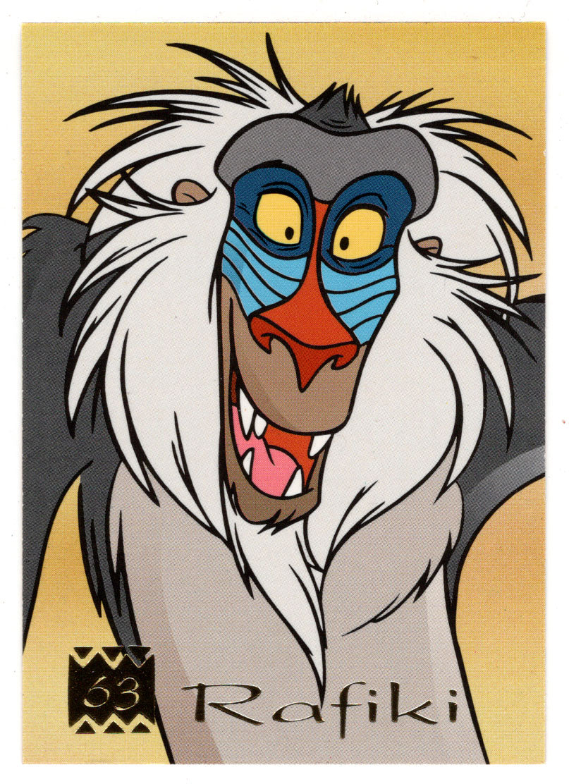 Rafiki (Trading Card) The Lion King - 1995 Panini # 63 - Mint