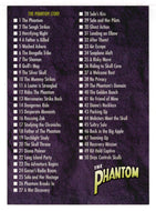 Checklist (Trading Card) The Phantom - 1996 Inkworks # 90 - Mint