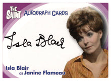 Load image into Gallery viewer, Isla Blair as Janine Flameau (Trading Card) The Very Best of The Saint - 2003 Cards Inc Autograph Card # SA8 - Mint
