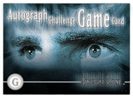 Autograph Challenge Game 'G' (Trading Card) Twilight Zone - The Next Dimension - 2000 Rittenhouse Archives # G - Mint