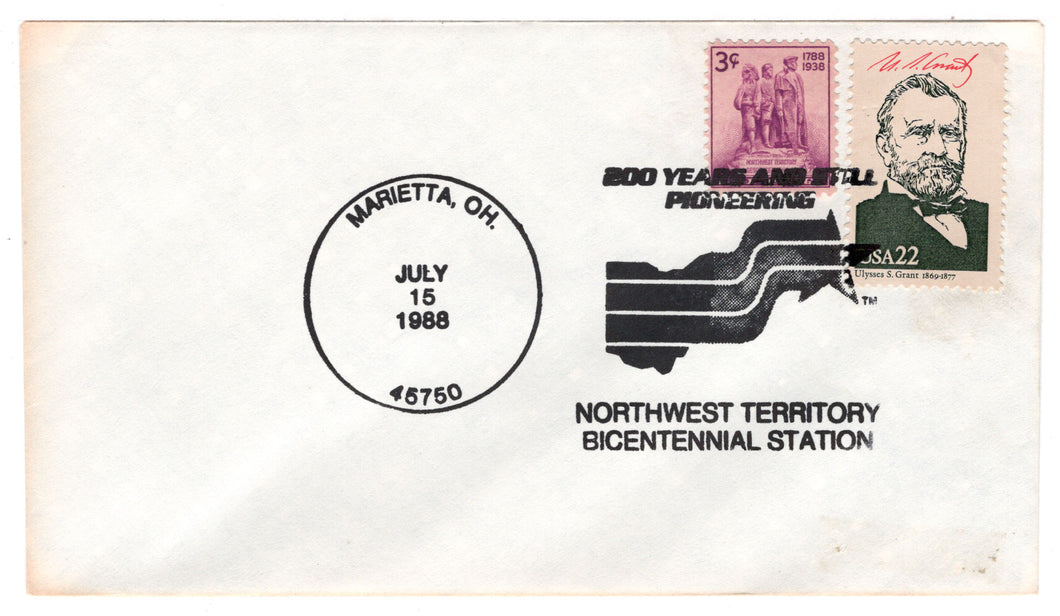 United States Postage Stamps - #  837 - # 2217 - Pioneering for 200 Years - Event Cover