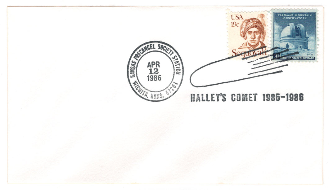 United States Postage Stamps - #  966 - # 1859 - Halley's Comet - Event Cover - Kansas