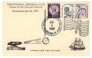 United States Postage Stamps - # 1035 - # 1581 - # 1592 - Tricentennial Historical Club Pennsylvania - Event Cover Postcard