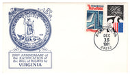 United States Postage Stamps - # 1312 - 2421 - 200th Anniversary of the Ratification of the Bill of Rights by Virginia - Event Cover