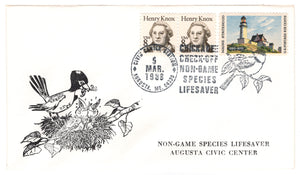 United States Postage Stamps - # 1391 - # 1851 - Non-Game Species Lifesaver Augusta Civic Center - Event Cover