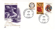 United States Postage Stamps - # 1471 - # 1550 - # 1768 - Greeting the New Millennium - Event Cover