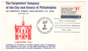United States Postage Stamps - # 1545 - Carpenters Hall, Philadelphia - Event Cover