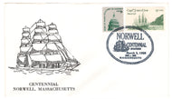 United States Postage Stamps - # 1590 - # 1733 - Norwell, Massachusetts Centennial - Event Cover