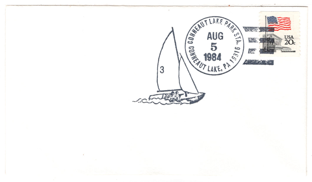 United States Postage Stamps - # 1895 - Conneaut Lake, Pennsylvania - Event Cover - August 5, 1984