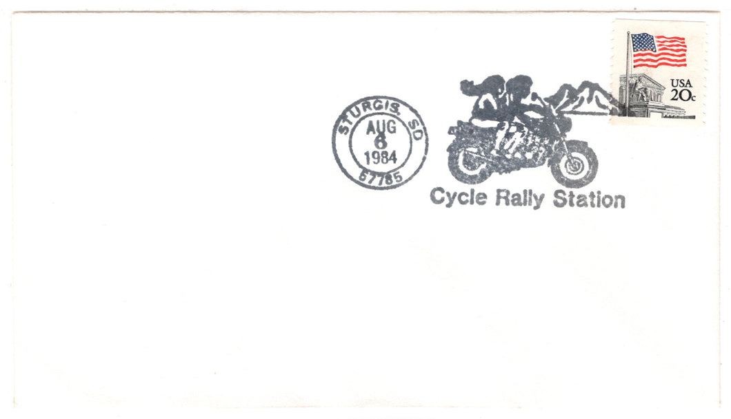United States Postage Stamps - # 1895 - Cycle Rally, Sturgis, South Dakota - Event Cover - August 6, 1984