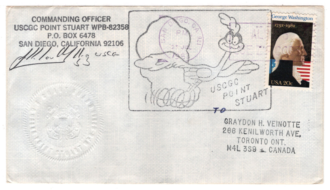 United States Postage Stamps - # 1952 - USCGC Point Stuart WPB-82358 - Event Cover