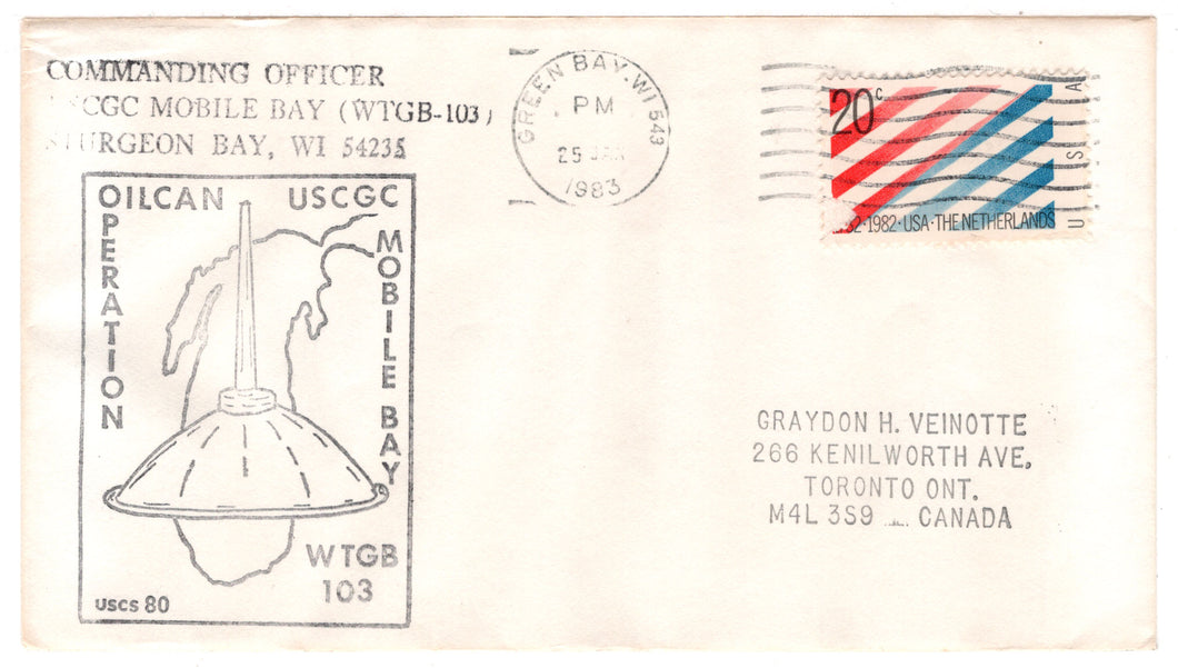 United States Postage Stamps - # 2003 - USCGC Mobile Bay WTGB-103 - Event Cover