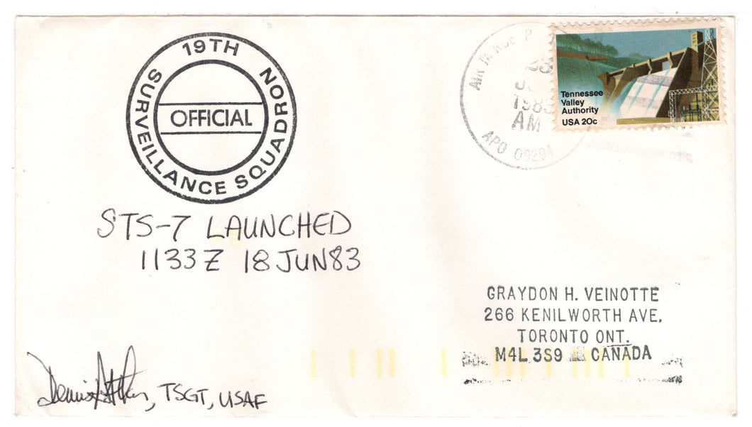 United States Postage Stamps - # 2042 - 19th Surveillance Squadron - Event Cover