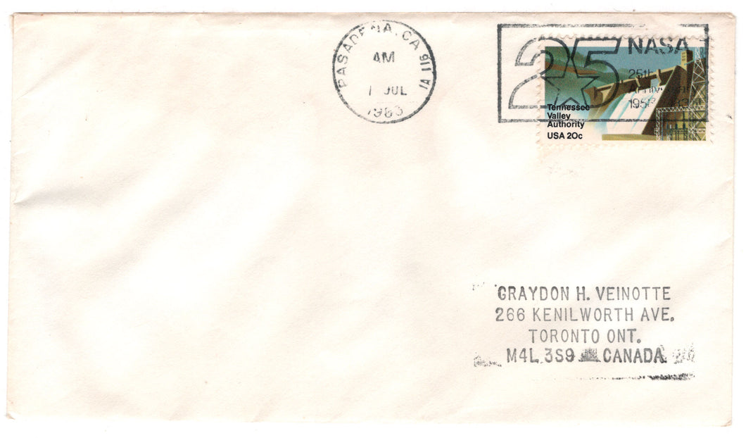 United States Postage Stamps - # 2042 - 25th Anniversary of NASA - Event Cover - July 1, 1983