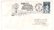 United States Postage Stamps - # 2046 - Great Sierra Balloon Crossing, Visalia, California - Event Cover