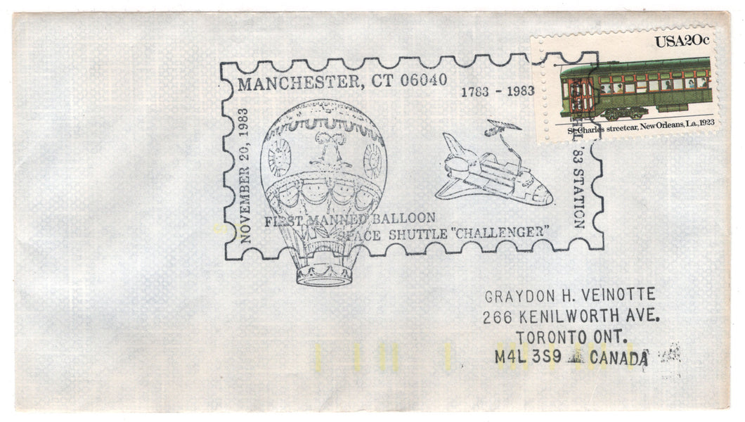 United States Postage Stamps - # 2062 - First Manned Balloon Centennial - Event Cover