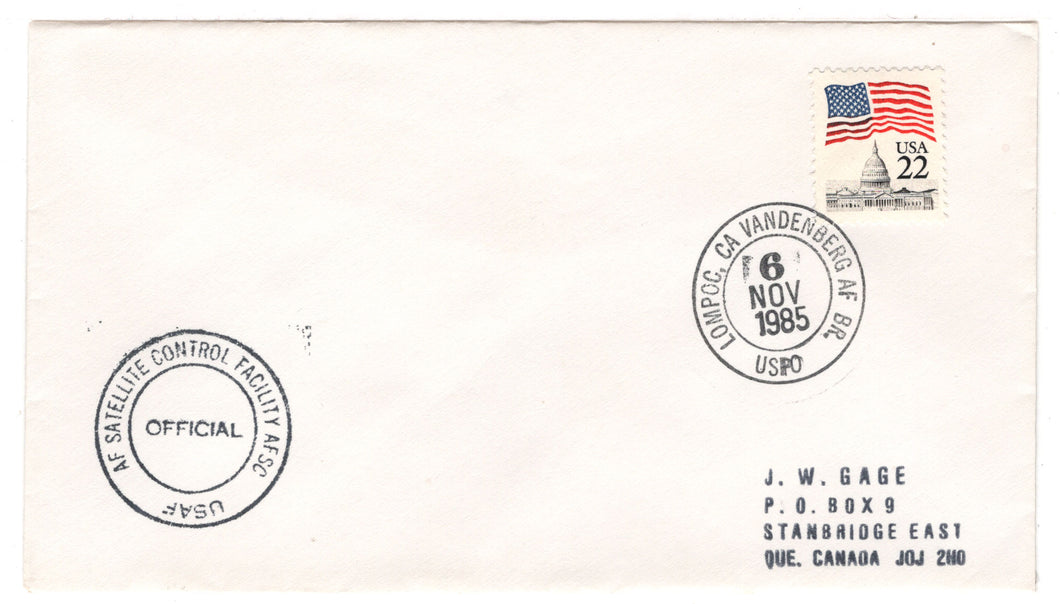 United States Postage Stamps - # 2114 - USAF Satellite Control Facility - Event Cover