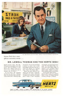 Hertz Rent-A-Car - Vintage Ad - (Mr. Lowell Thomas Has the Hertz Idea) # 6 - 1950's