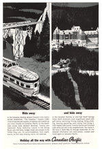 Load image into Gallery viewer, Canadian Pacific Vintage Ad - (Rockies at Banff Springs, Alberta, Canada) # 69 - 1960&#39;s
