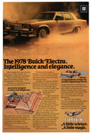 Buick 1978 Electra - Vintage Ad - (Intelligence and Elegance) # 72 - General Motors Company 1978