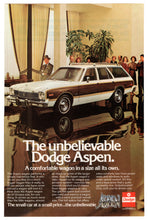 Load image into Gallery viewer, Dodge Aspen - Vintage Ad - (Station Wagon) # 76 - Chrysler Corporation 1970&#39;s
