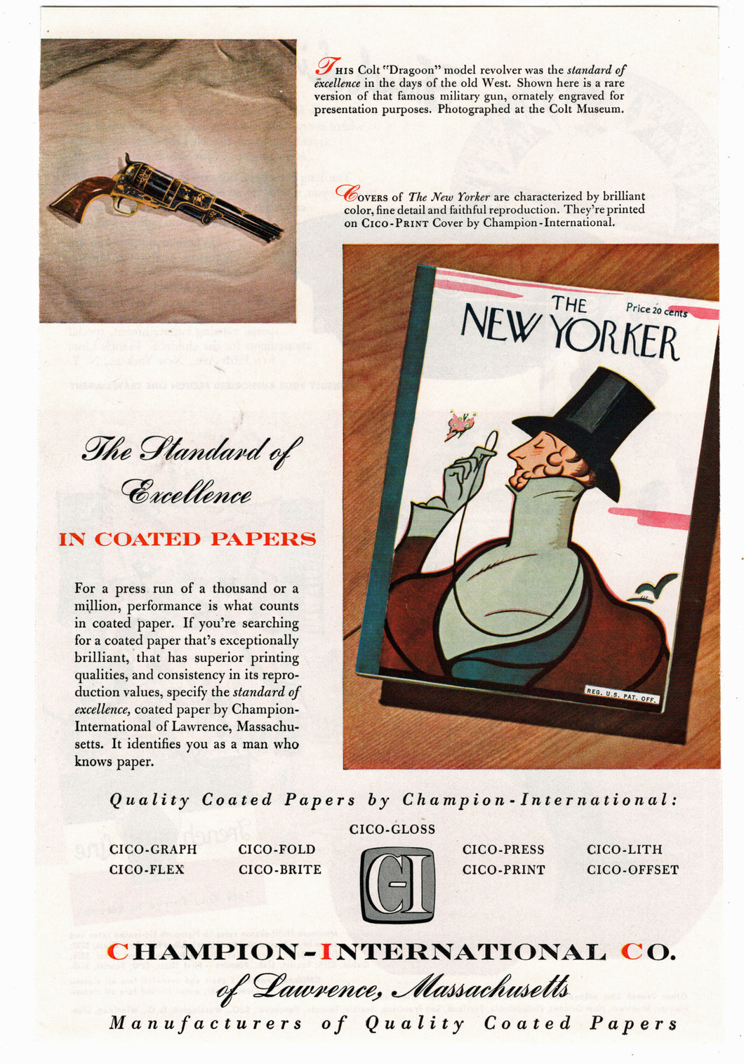 The New Yorker - Vintage Ad (Champion Internations Co.) - # 113 - 1960's
