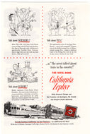 California Zephyr - Western Pacific Railway Vintage Ad - (Trains Throughout California) # 119 - 1960's