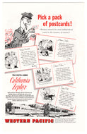 California Zephyr - Western Pacific Railway Vintage Ad - (Pick a Pack of Postcards) # 121 - 1960's